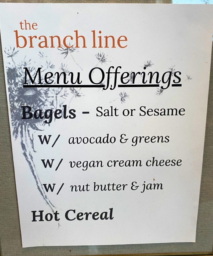 The Branch Line menu board