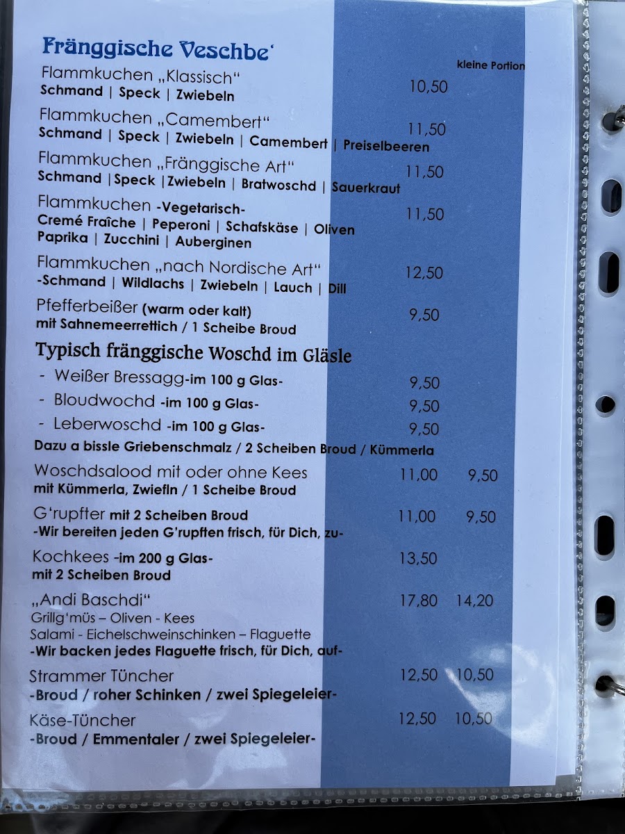 Die Tüncherei -Wein & Café Bar- menu board