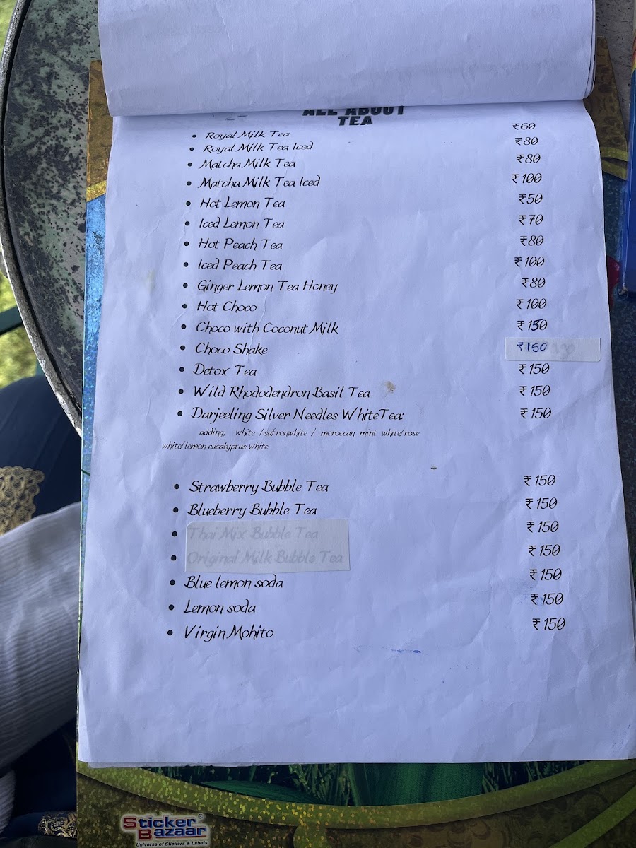 Cafe 129 menu board