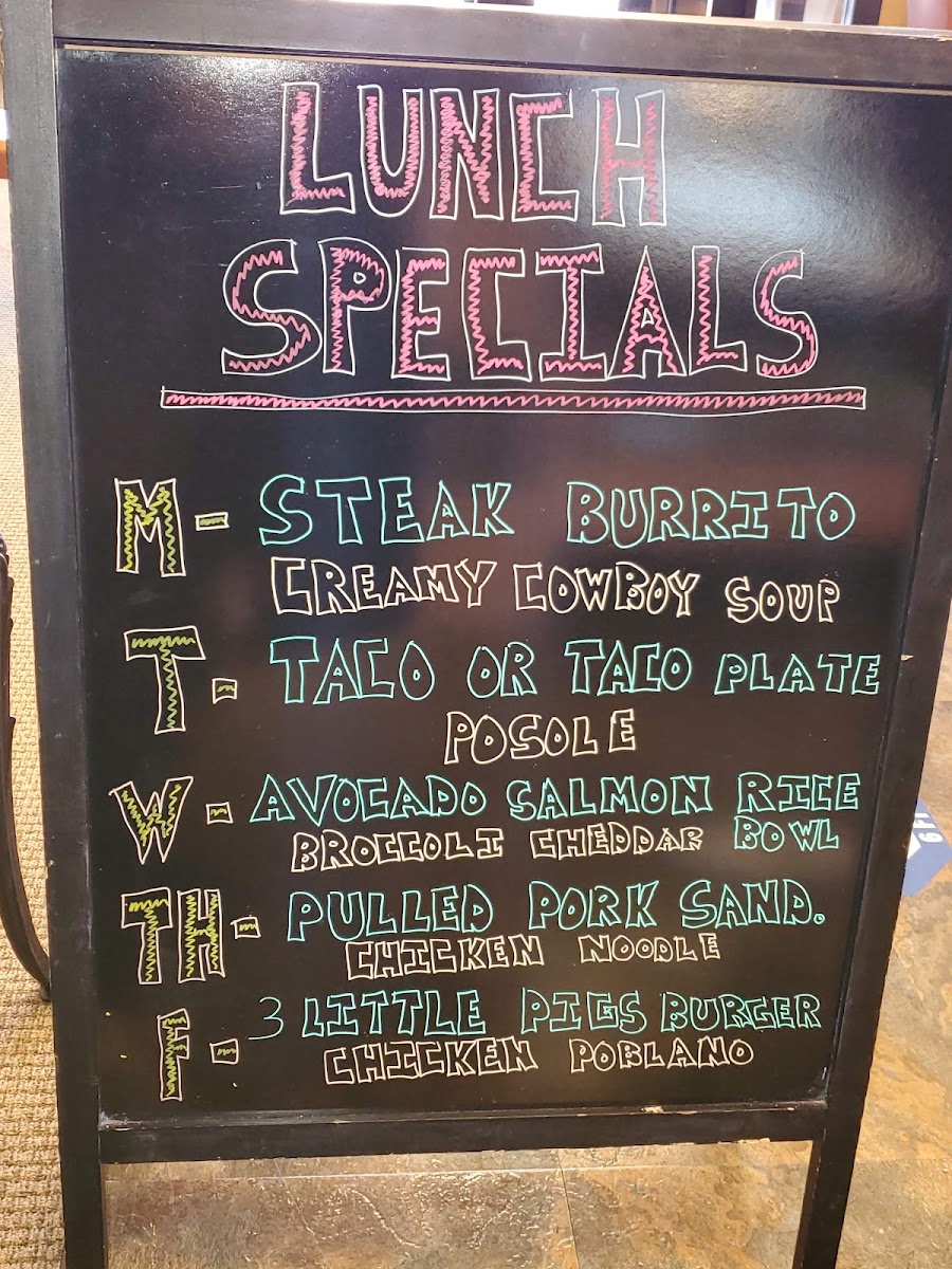 Airport Road Café menu board