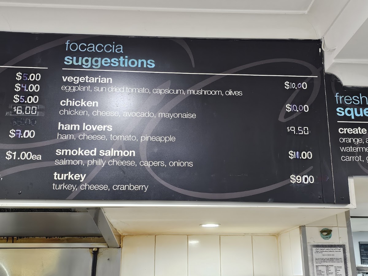 Gourmet Cafe On Macquarie Liverpool menu board