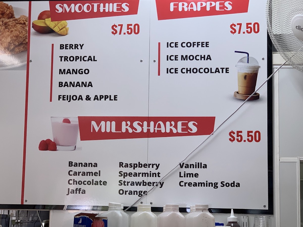 Paihia Bakery Espresso menu board