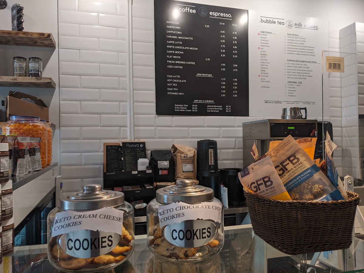 Higher Ground Coffee & Tea House menu board