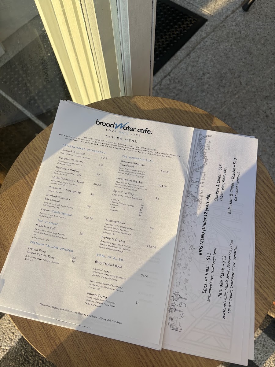 Mug & Beans Cafe menu board