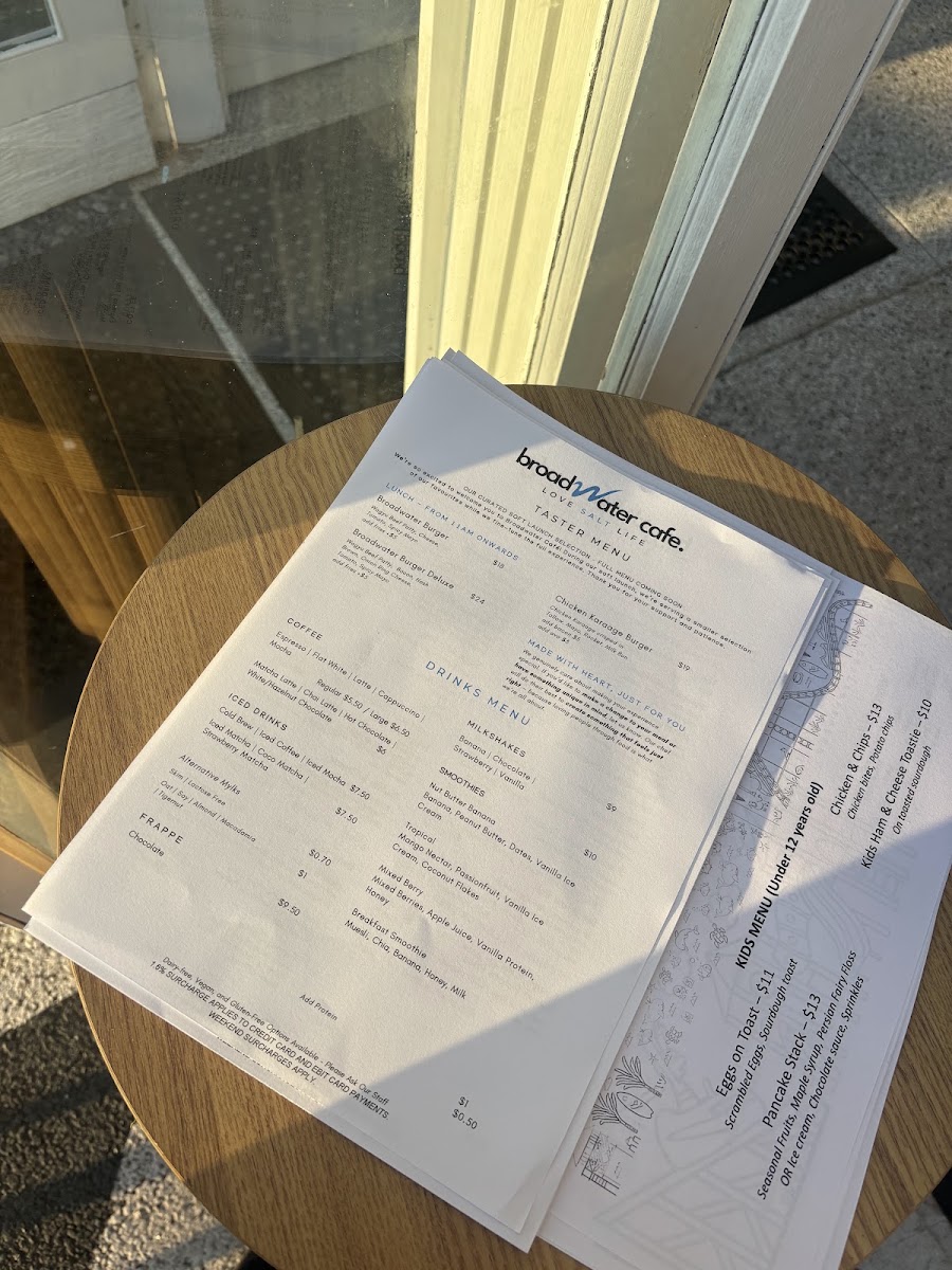 Mug & Beans Cafe menu board