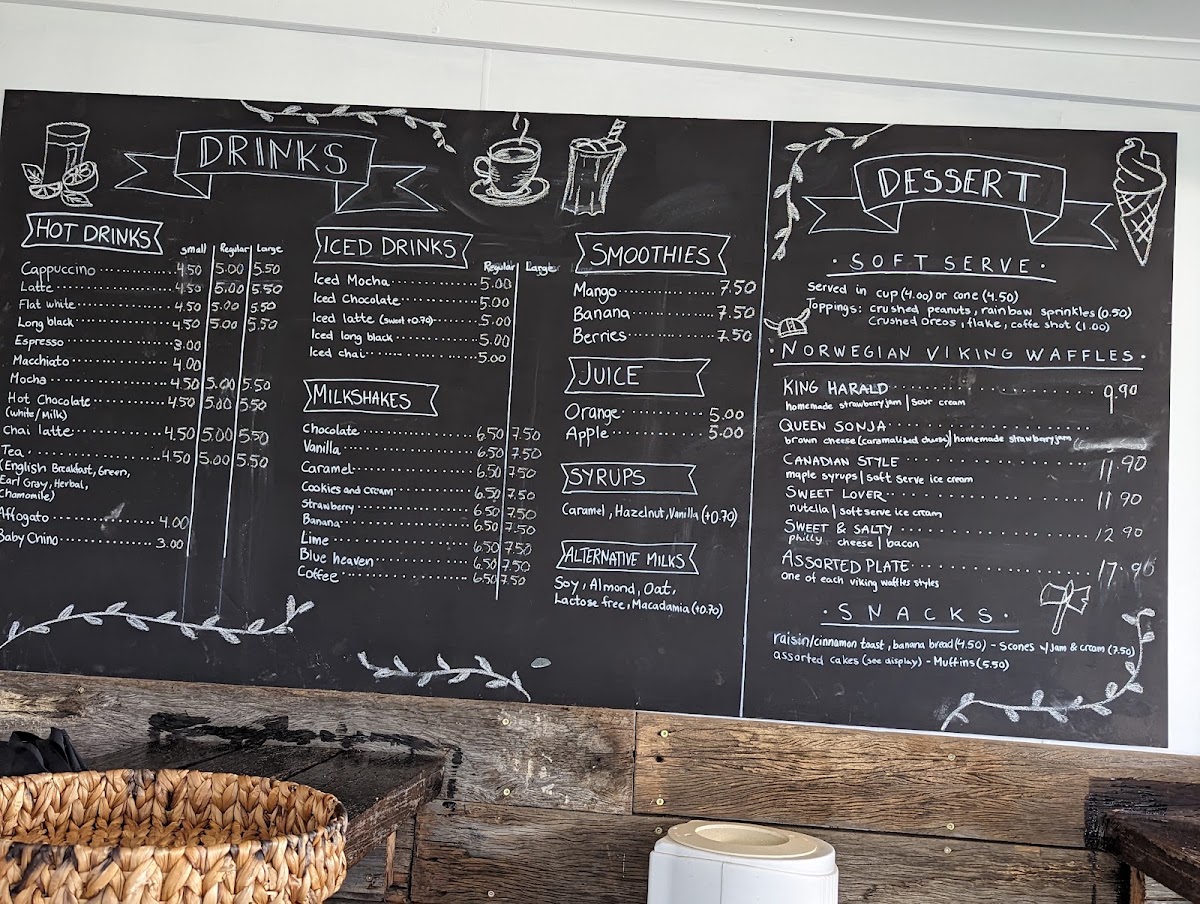 Mug & Beans Cafe menu board