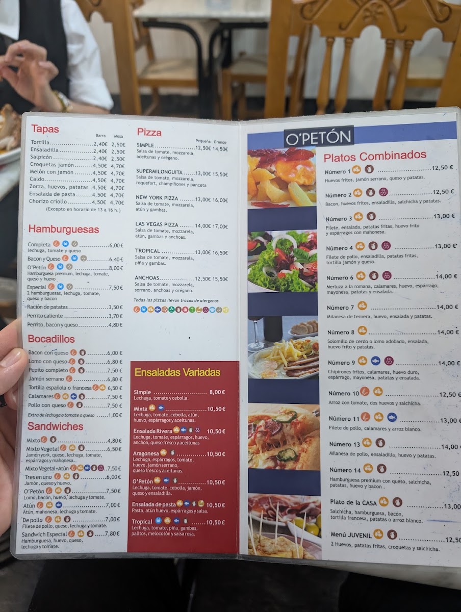 O Peton 3 menu board
