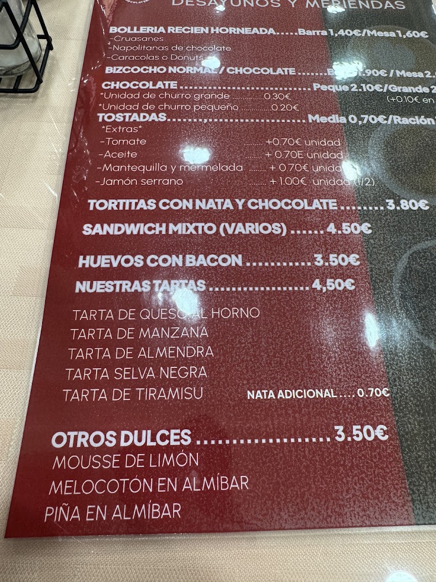 O Peton 3 menu board