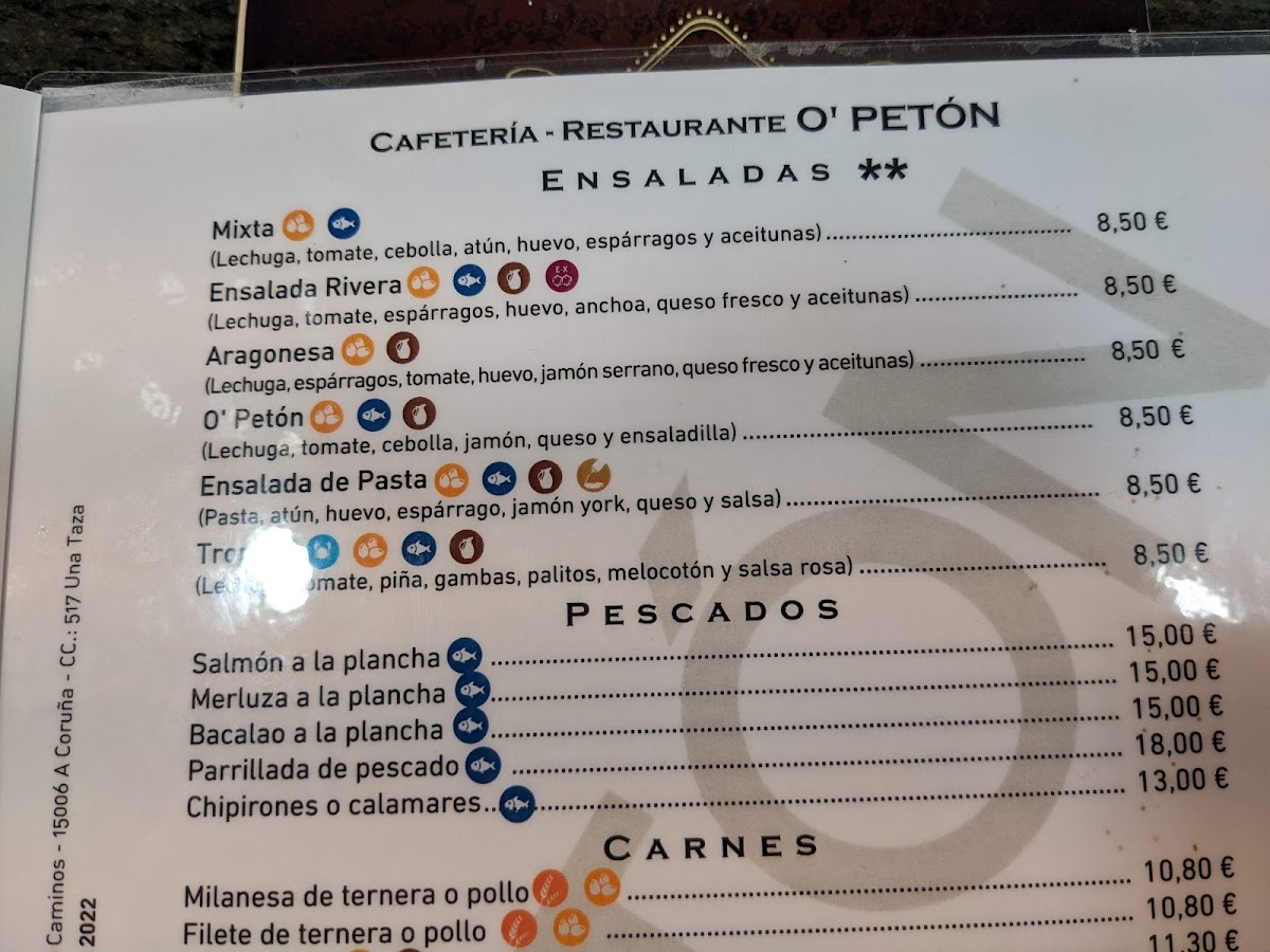 O Peton 3 menu board