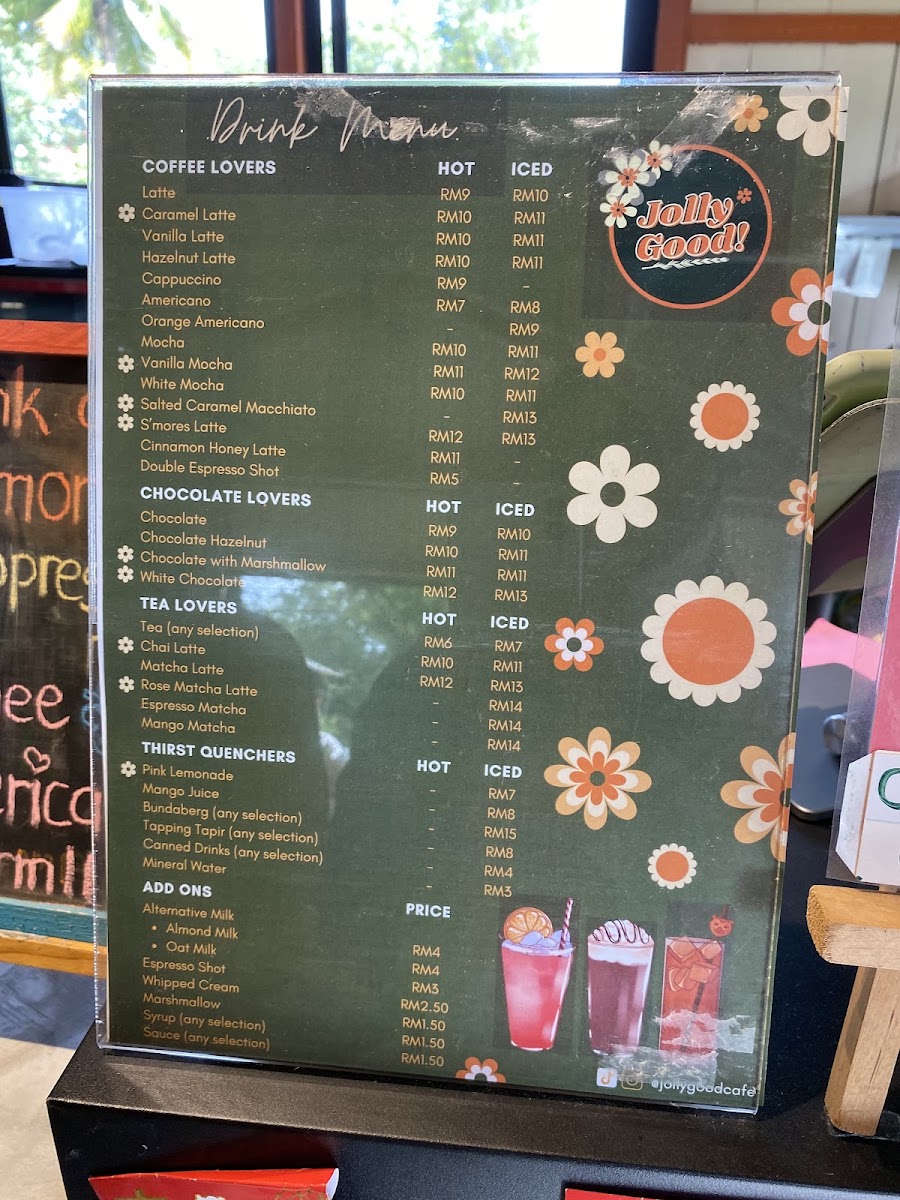 Jolly Good menu board