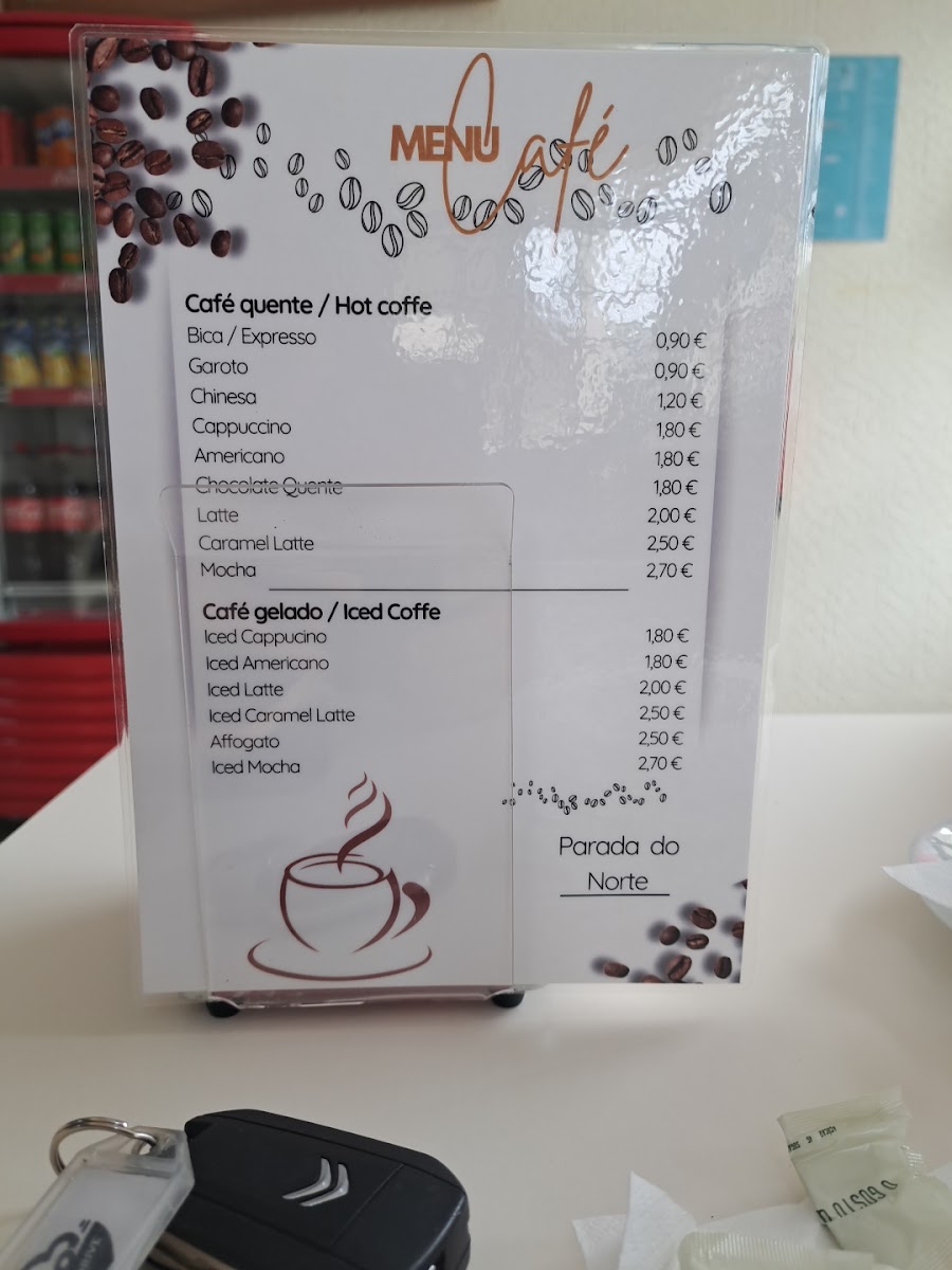 Parada do Norte menu board