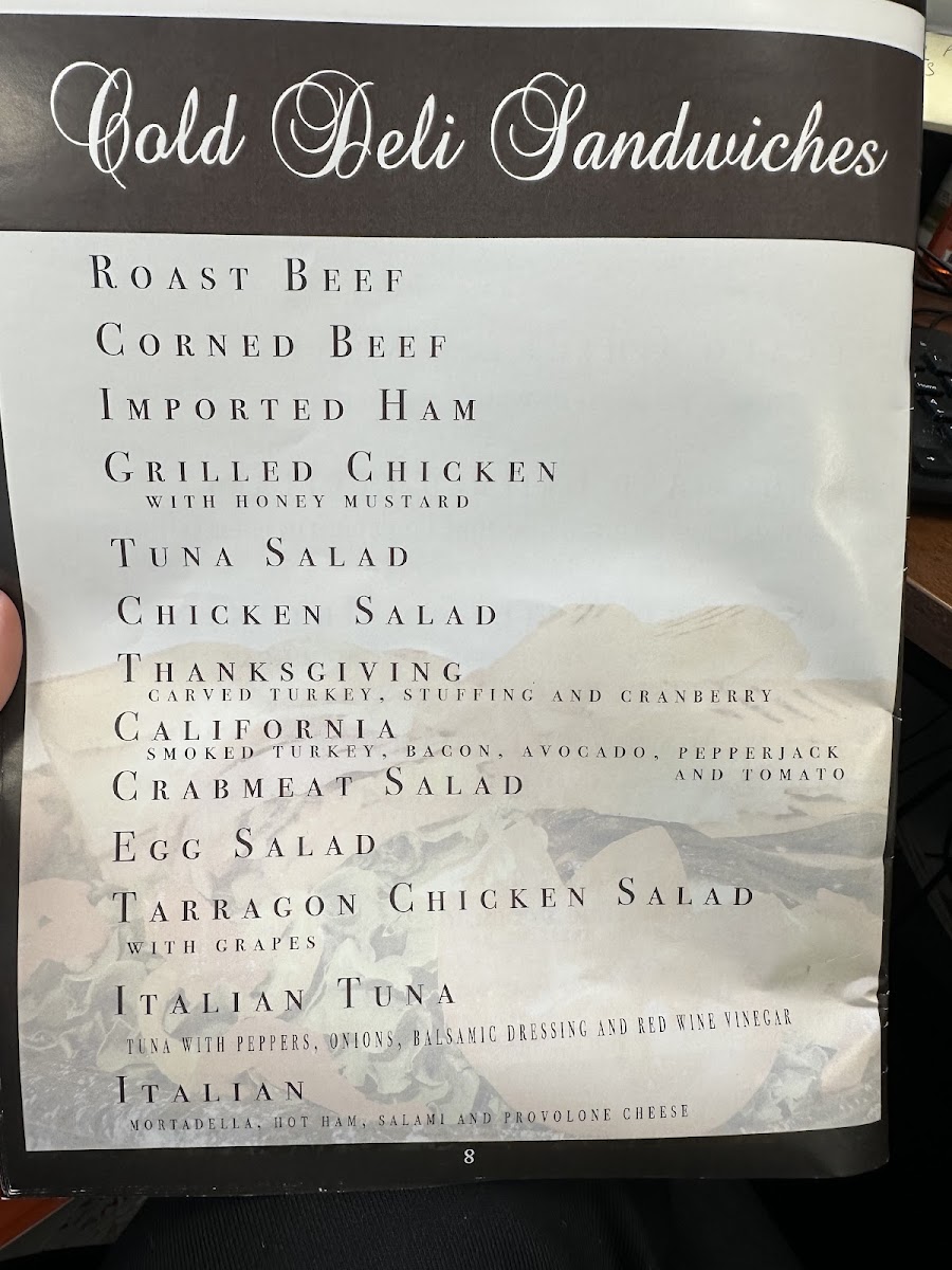 Discovery Cafe menu board