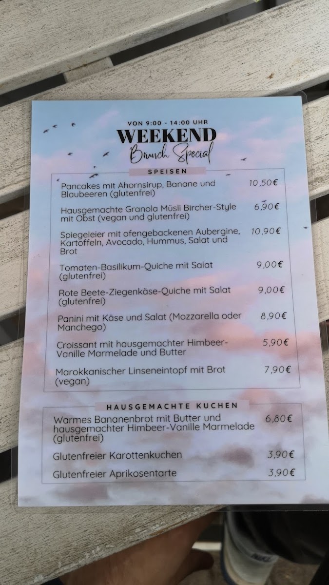 Napoljonska – Café & Brunch menu board