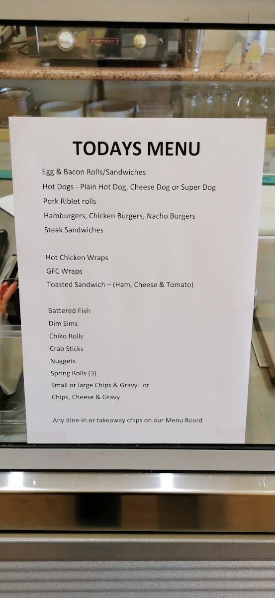 Cafe On McCoy menu board