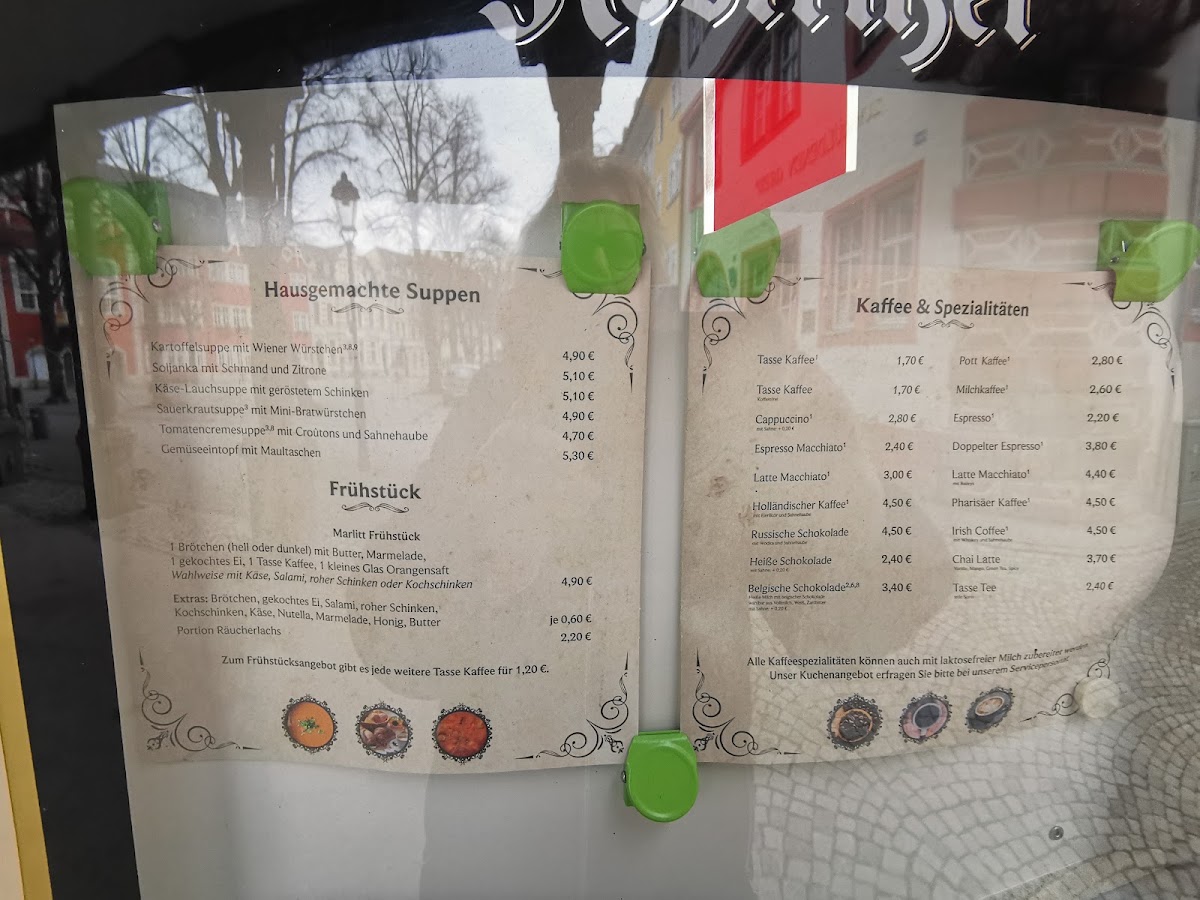 Café Marlitt menu board