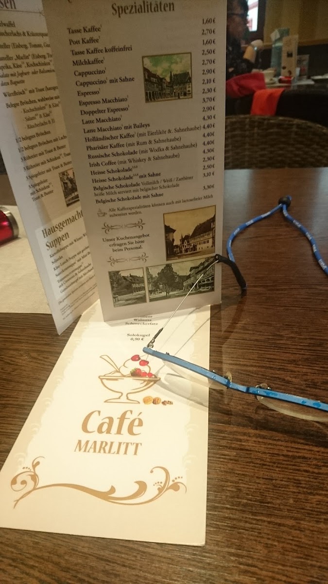 Café Marlitt menu board