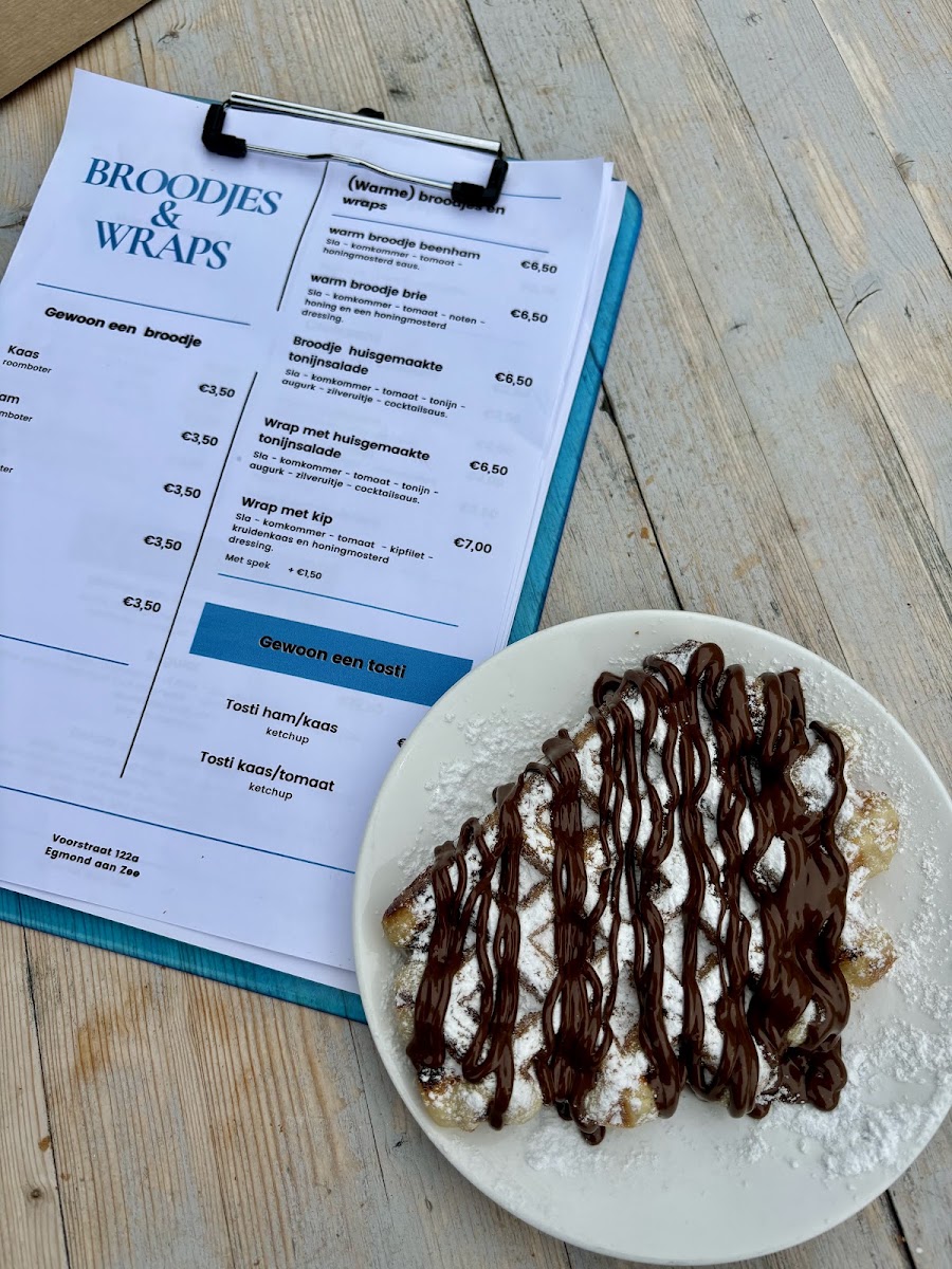 Toast Egmond menu board