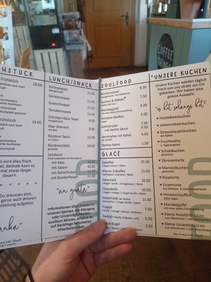 Little Coffee & Things menu board