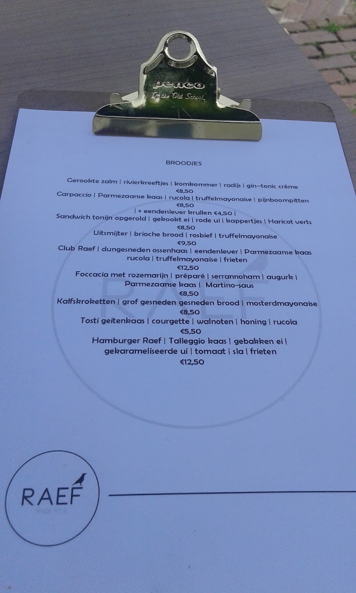Café De Pomp menu board