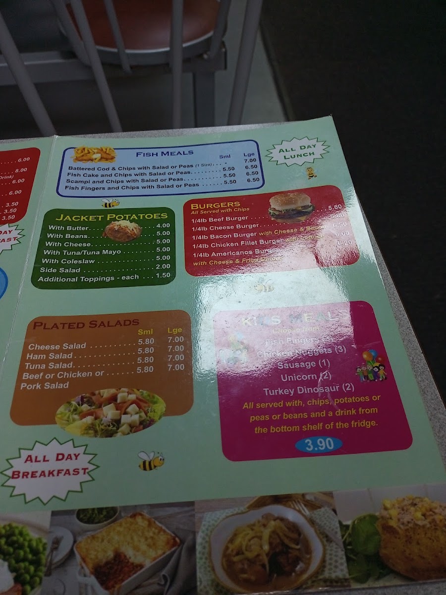 El-Bee's menu board