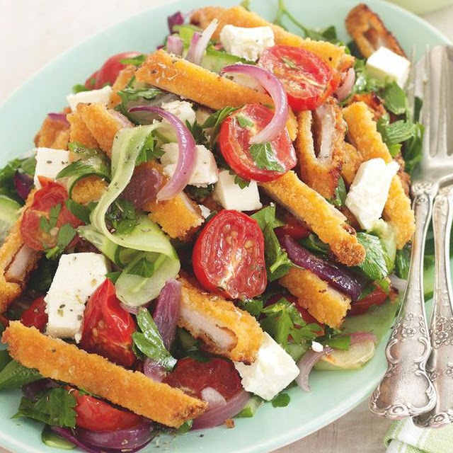 Chicken Schnitzel Salad