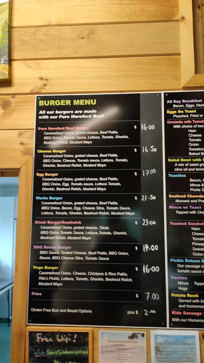 Hereford 'n' a pickle menu board