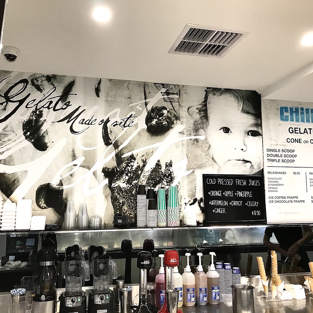 Chill Bar Dee Why menu board