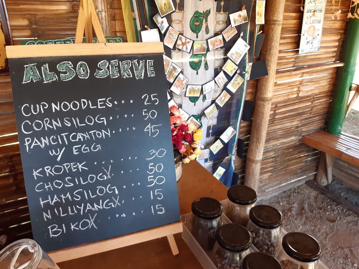 Chosen's cafe menu board
