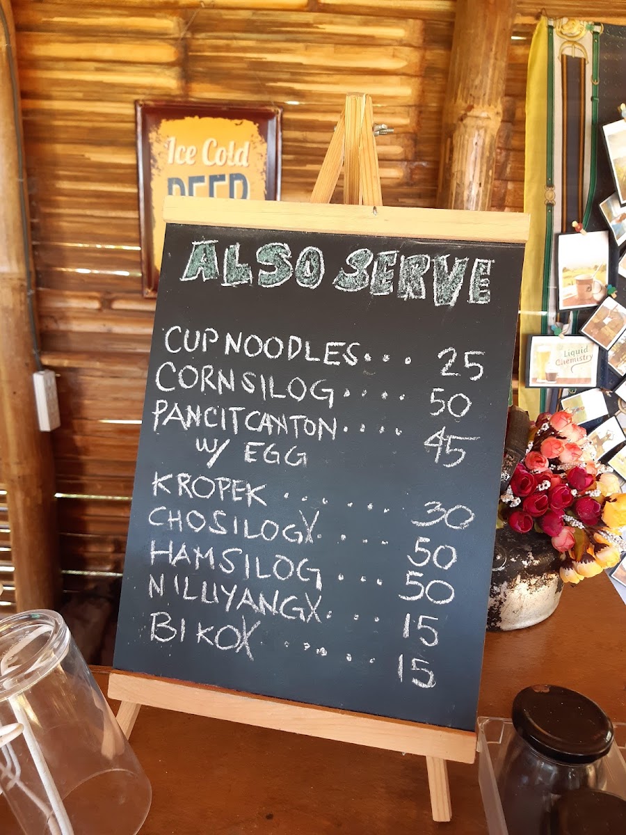 Chosen's cafe menu board