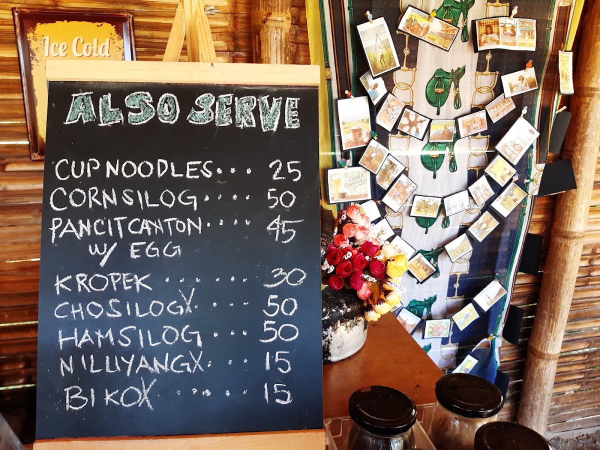 Chosen's cafe menu board