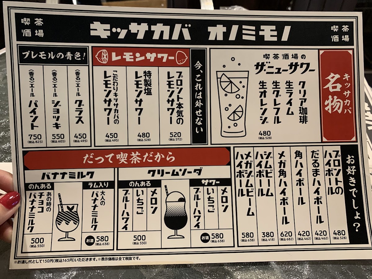 PRONTO - Hirano-machi menu board