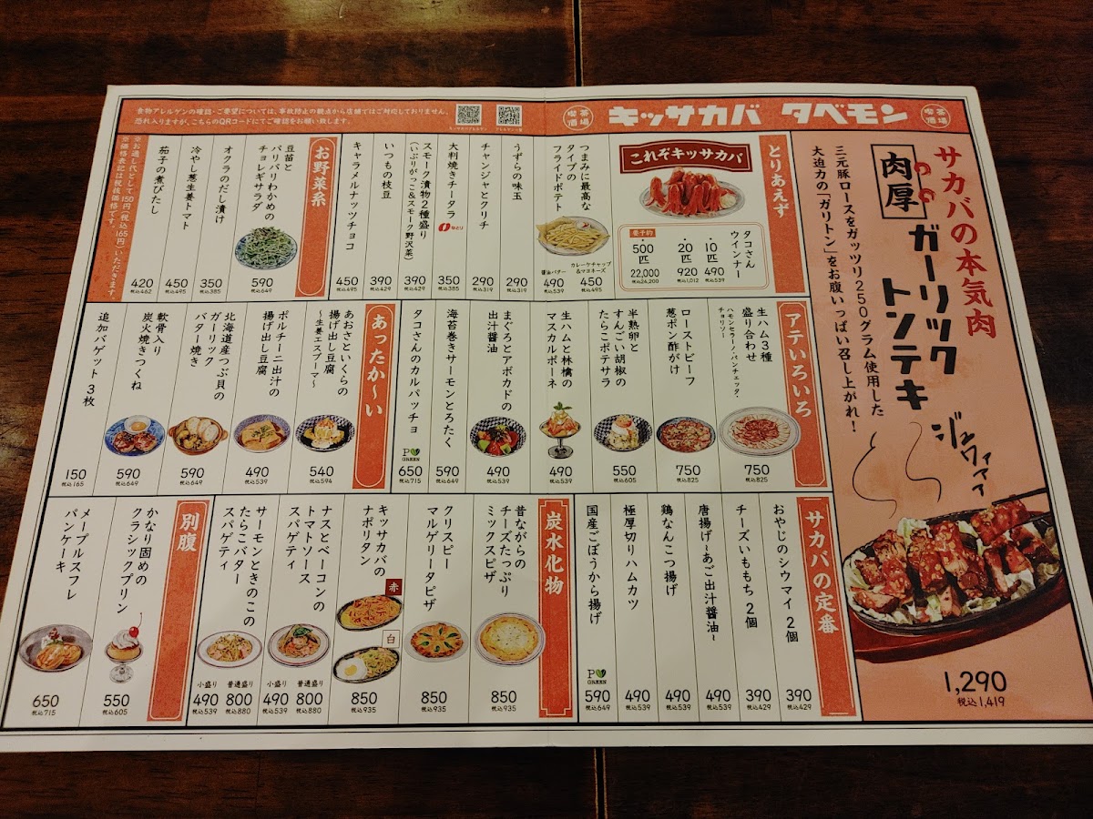 PRONTO - Hirano-machi menu board