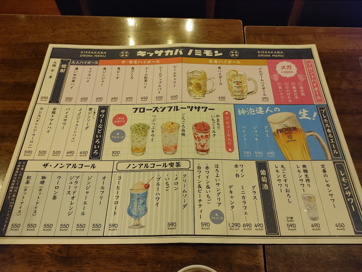 PRONTO - Hirano-machi menu board