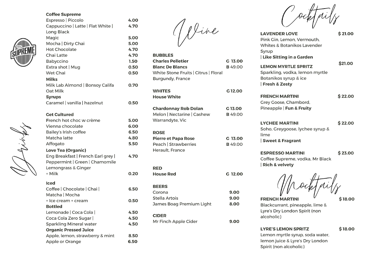 Platter Pantry menu board