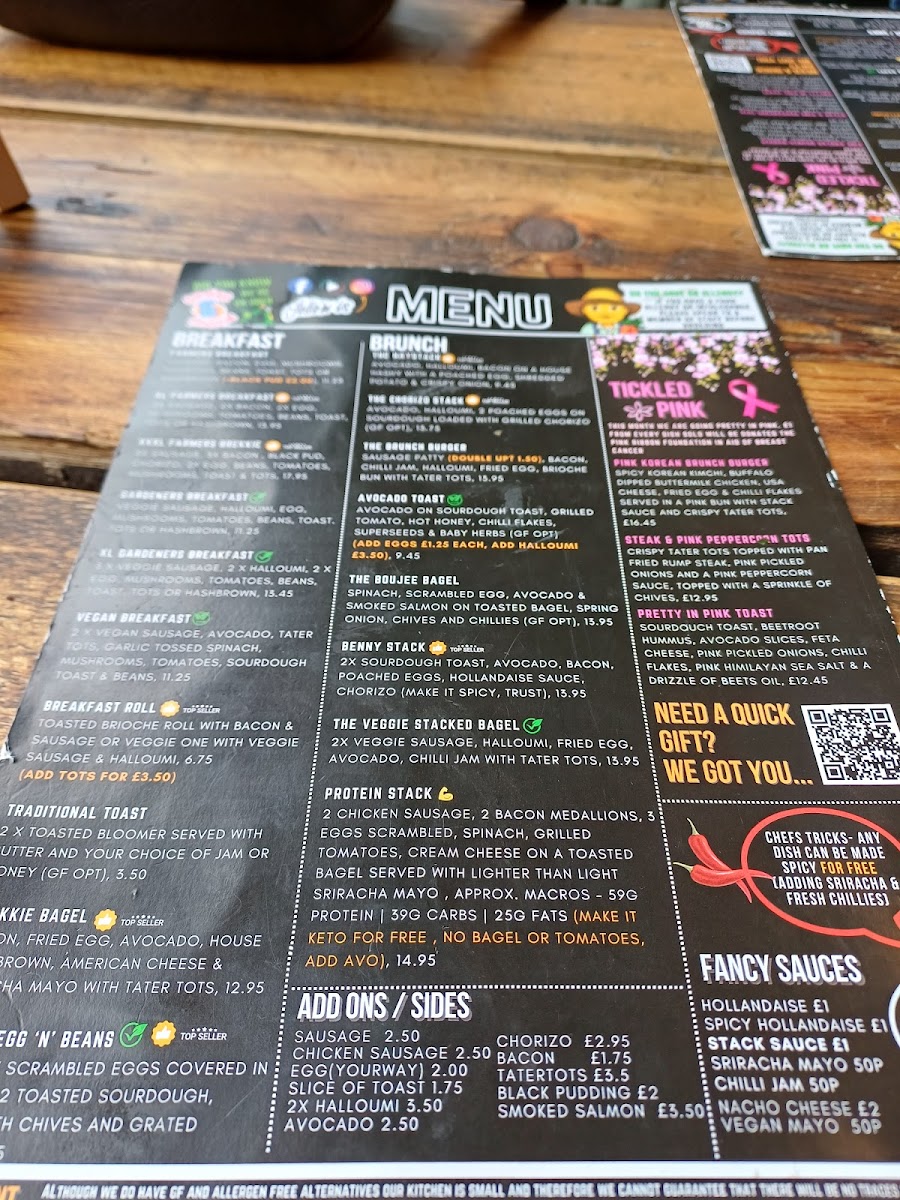 Haystack Cafe menu board