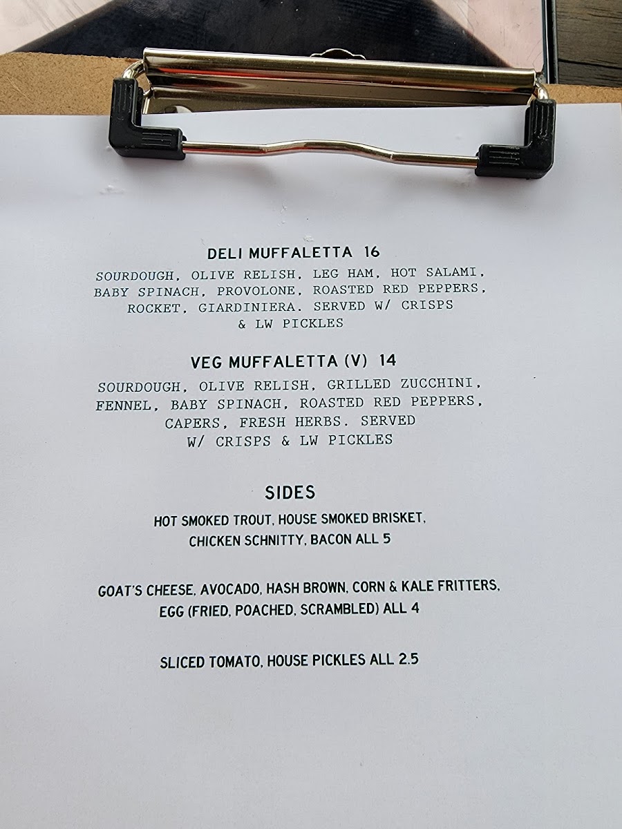 Little West menu board