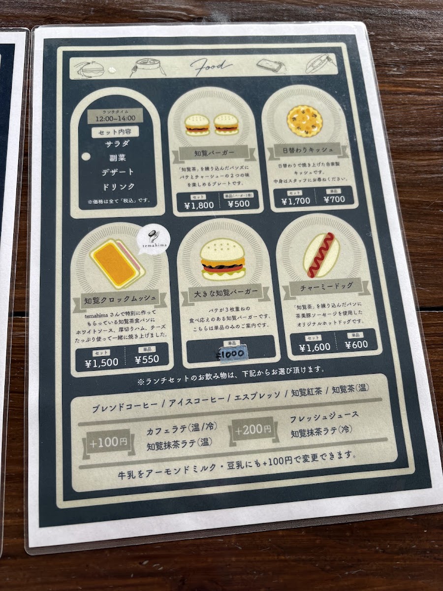 cafe201 menu board