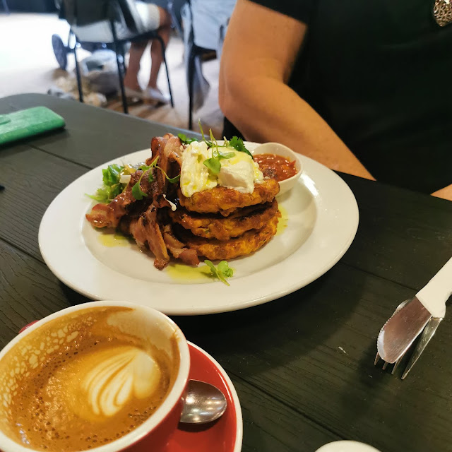 Corn Fritter with Bacon