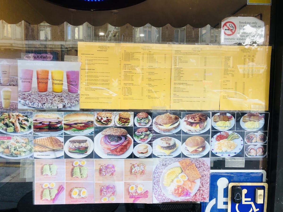 The Morning Fix menu board