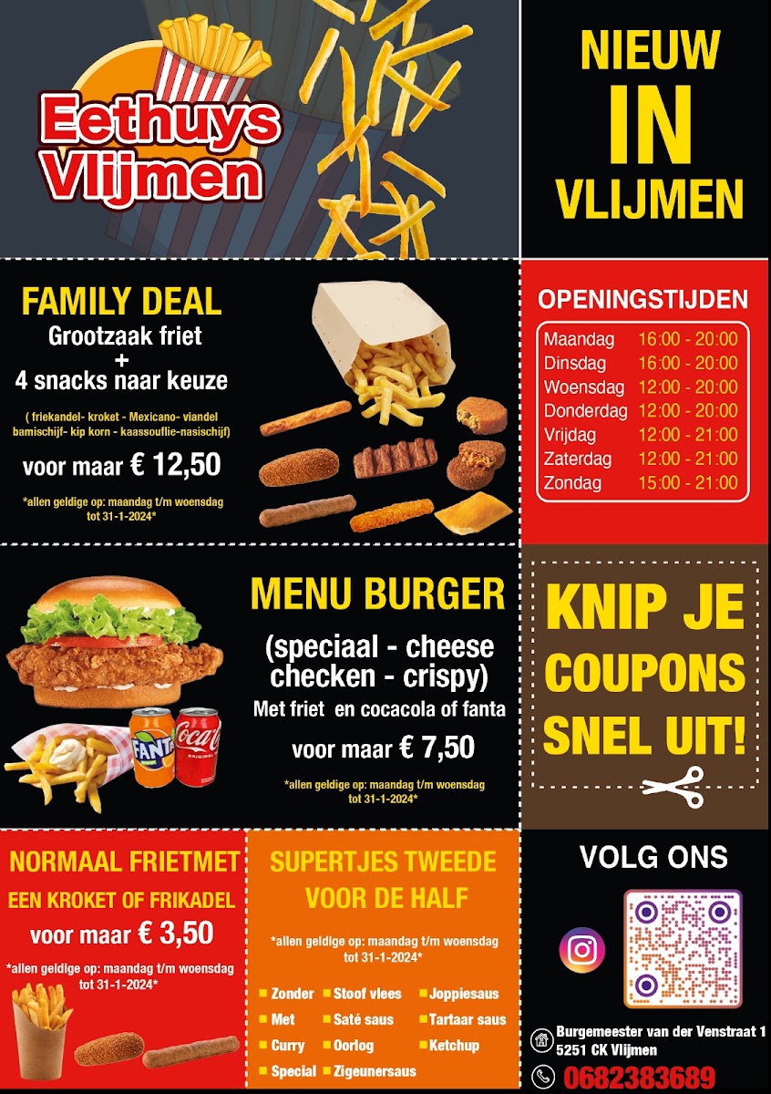 Eethuys Vlijmen menu board