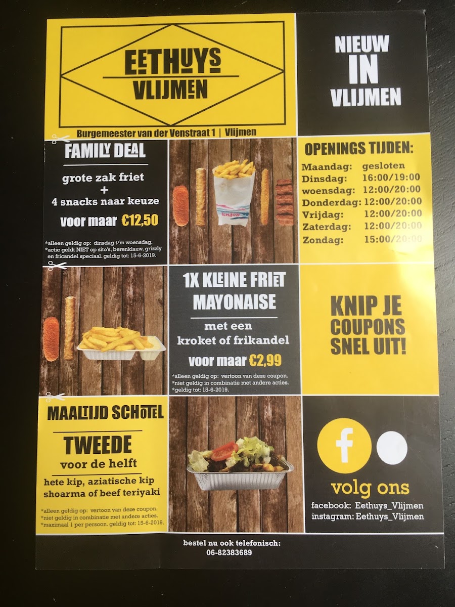 Eethuys Vlijmen menu board