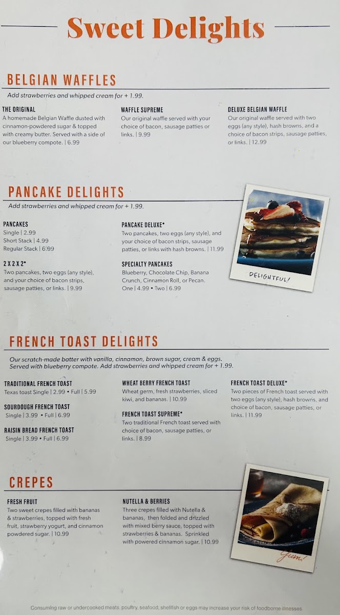 Blue Plate Cafe menu board