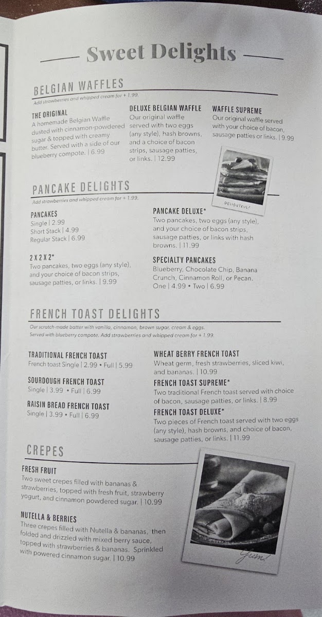 Blue Plate Cafe menu board