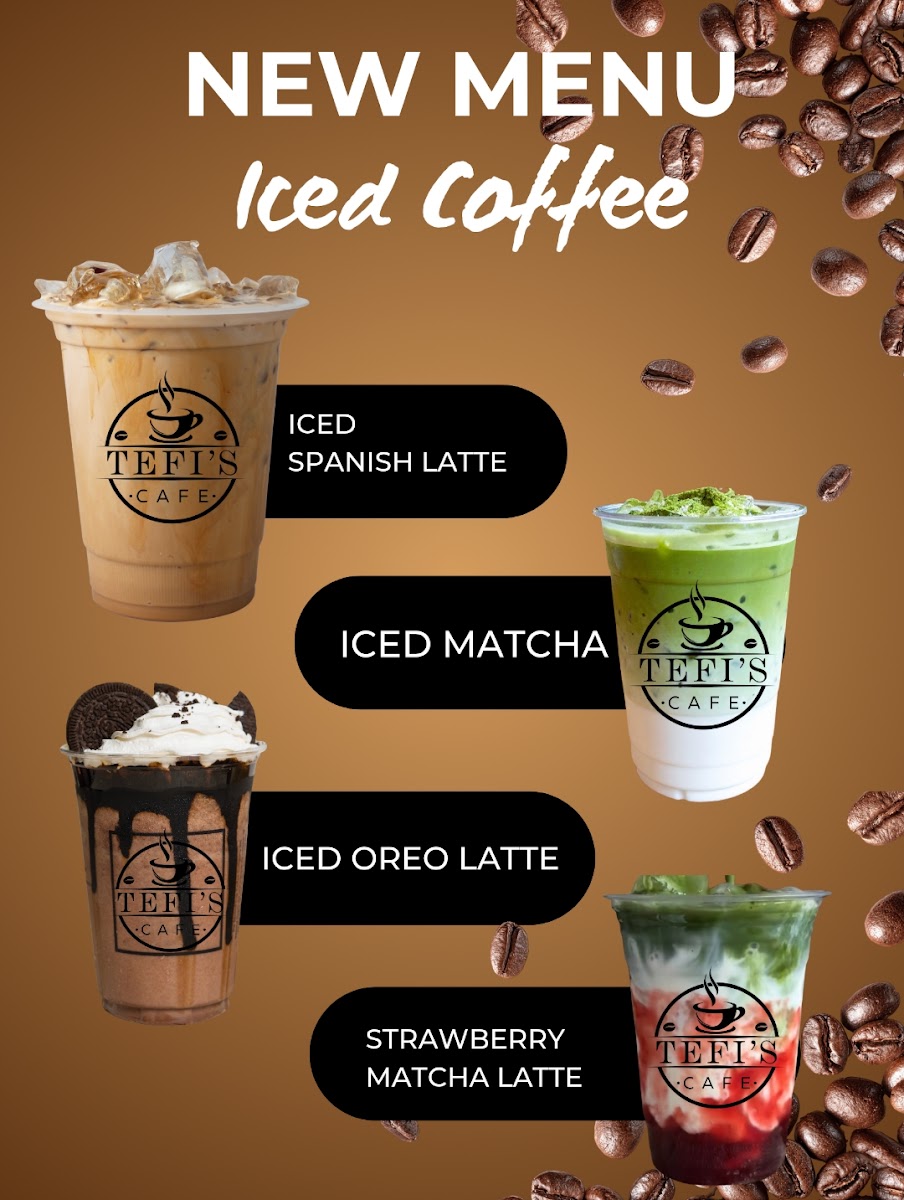 Tefi's Cafe menu board