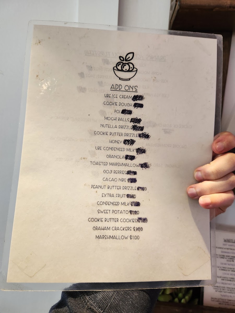 Hina Rae’s Cafe Waimea menu board