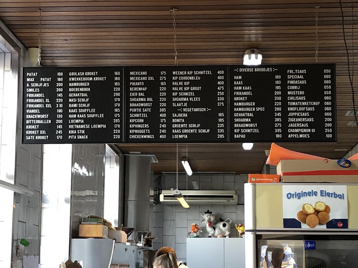 Café Oranjestein menu board