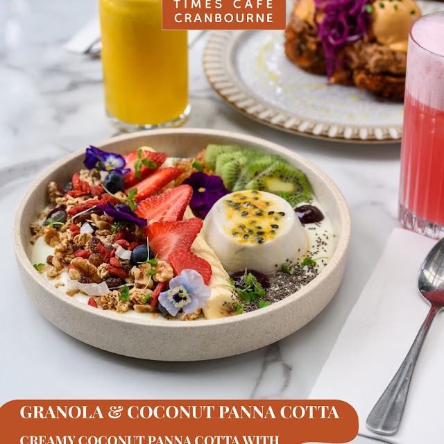 Granola and Passion Fruit Panna Cotta