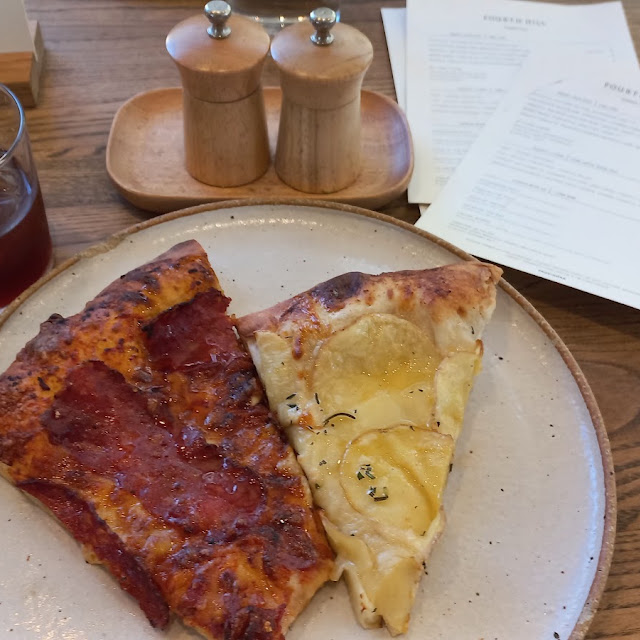 Rosemary Potato and Pepperoni Pizza Slices