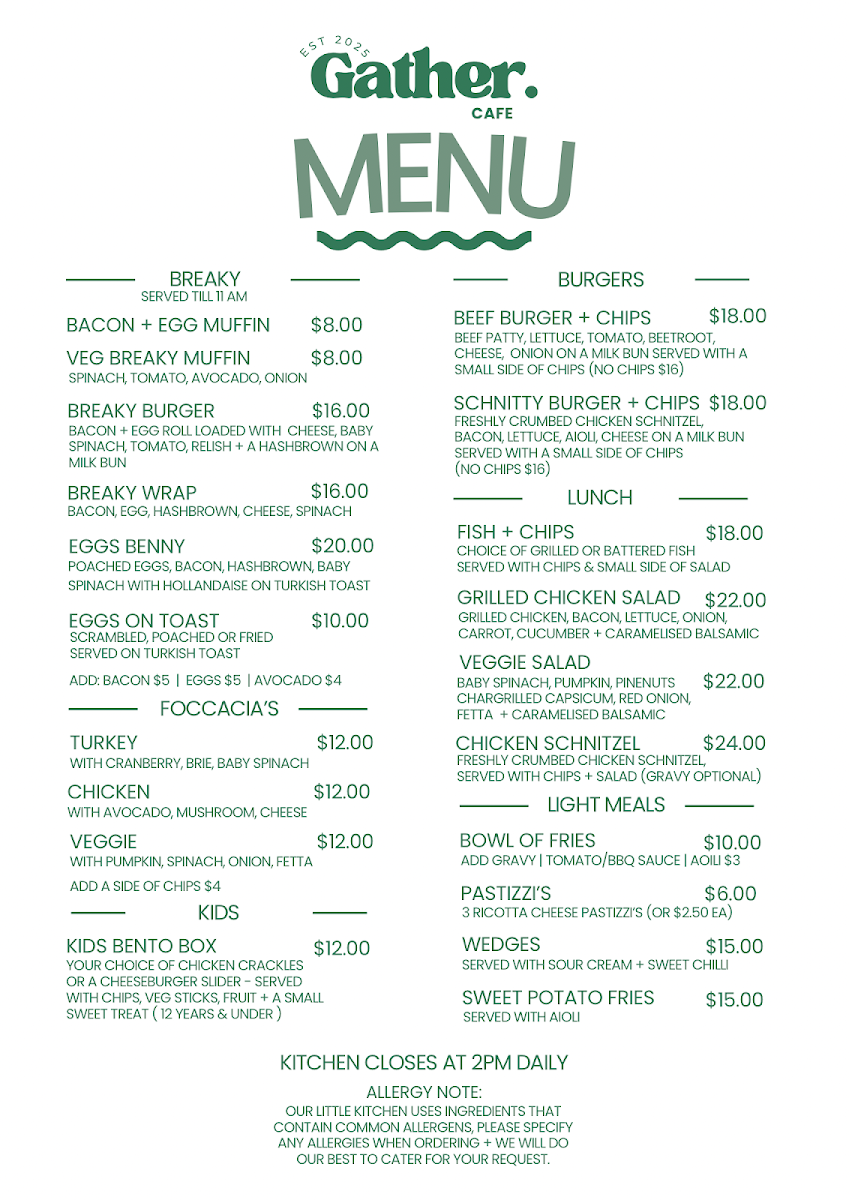Dare to Bite menu board