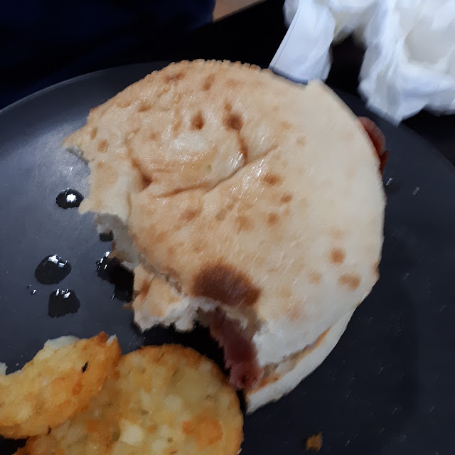 Egg and Bacon Roll with Hash Browns